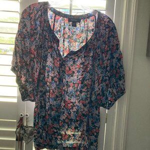 Karen Kane Shear peasant blouse